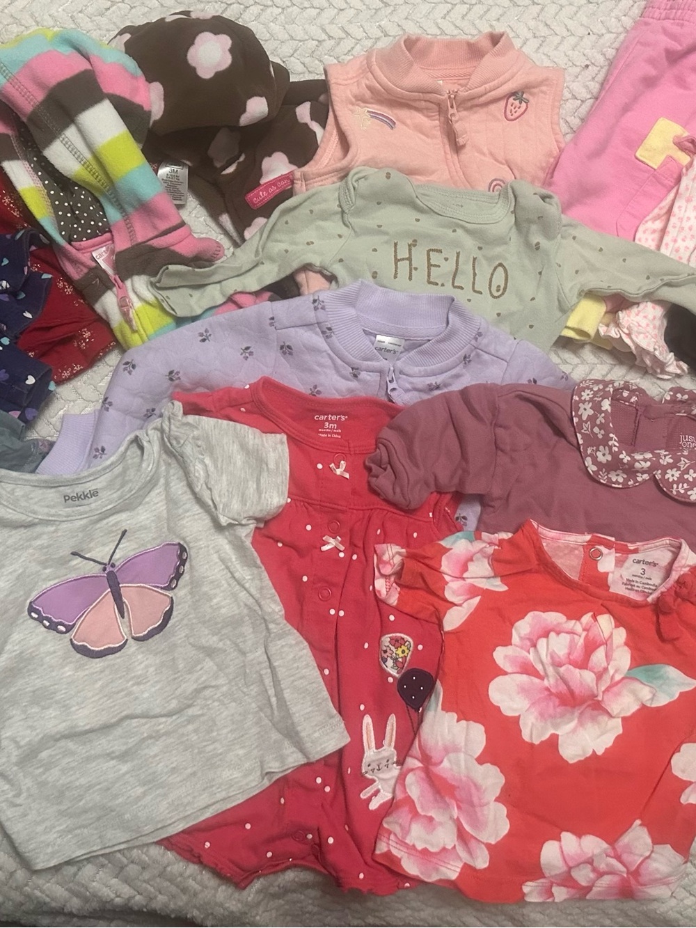 Lot of 3 month baby girl clothes
